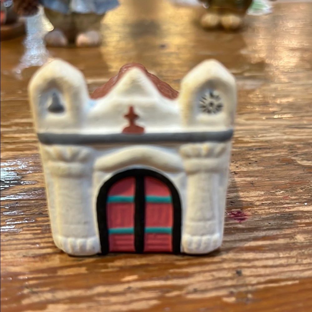 Whimsical Red and White Castle Ornament